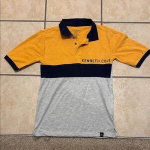 Kenneth Cole Mustard and Navy Polo